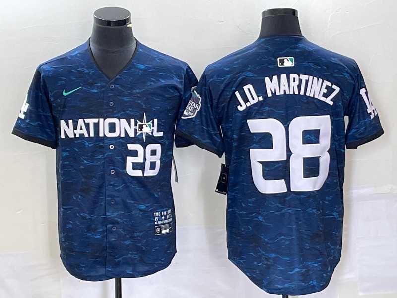 Men%27s Los Angeles Dodgers #28 JD Martinez Number Royal 2023 All Star Cool Base Stitched Baseball Jersey->los angeles angels->MLB Jersey